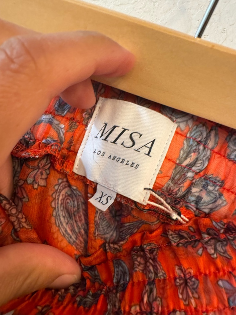 Misa Los Angeles Red Paisley Ruffle Mini Skirt - Picture 5 of 8